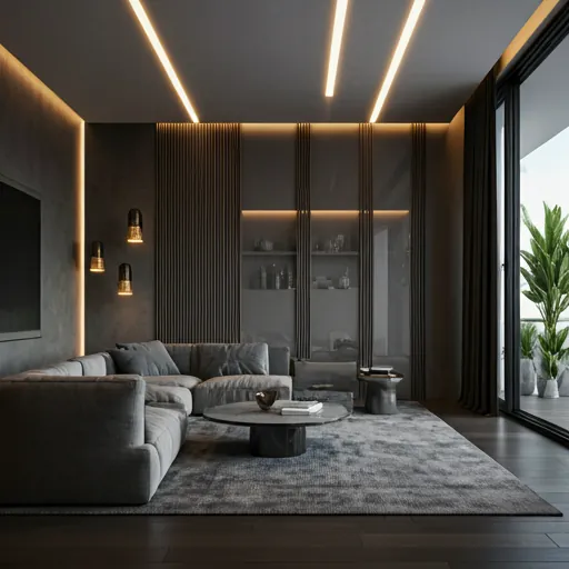 Modern high-end luxury residential apartment interior